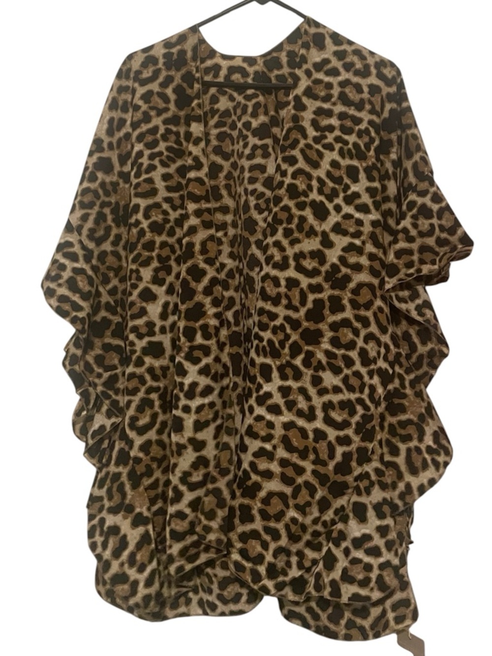 Styline Leopard Print Open Front Kimono